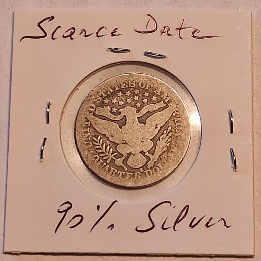 1903-S Barber Quarter Silver Coin. Scarce...